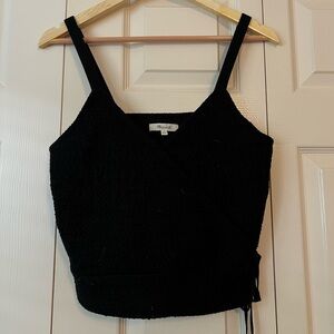 Madewell Black Fitted Crop Camisole